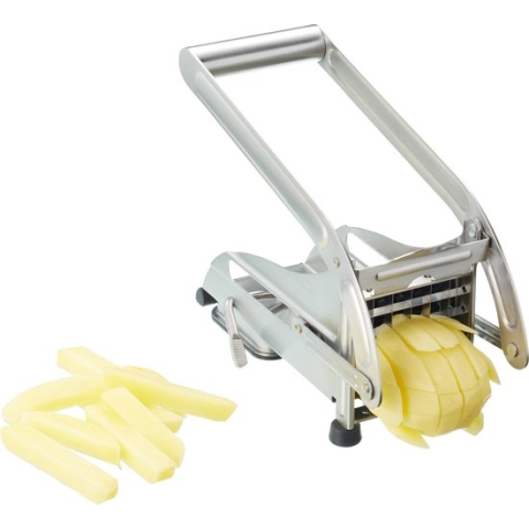 RVS Patatsnijder / Fritessnijder met 2 snij-inzetten - Masterclass