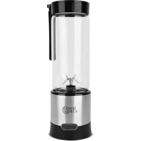 Blend & Co Mini Blender To Go - Draadloze en Draagbaar -  Krachtige Smoothie Maker - 450 ML - Ice Crush Functie