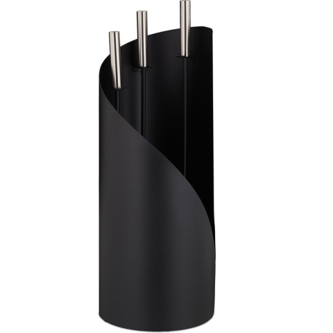 Relaxdays haardset zwart - haardstel 4-delig - open haard gereedschap - openhaardset