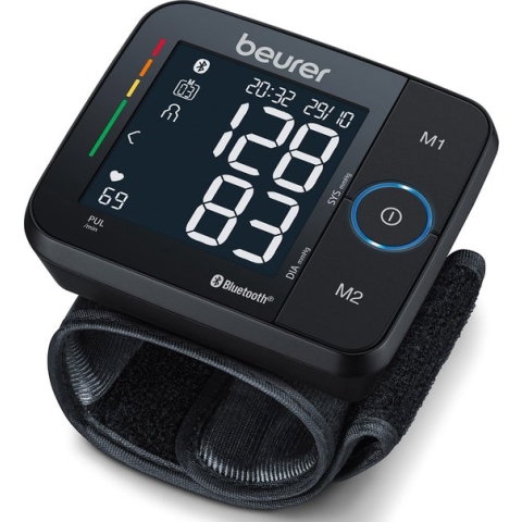 Beurer Bloeddrukmeter pols | Bluetooth | HealthManager Pro app | Snelle meting | Hartritmestoornis herkenning | Risico-indicator | 2 Gebruikersgeheugen | Manchet pols 13,5-21,5 cm | Incl. batterijen | 5 Jaar garantie
