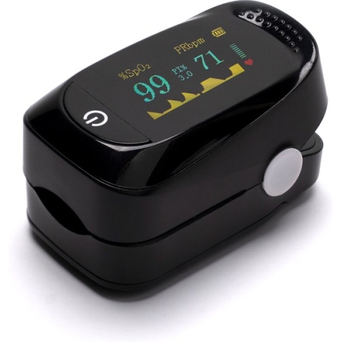Lifell Saturatiemeter - Hartslag meter & Zuurstofmeter - Oximeter - + NL Handleiding - Zwart