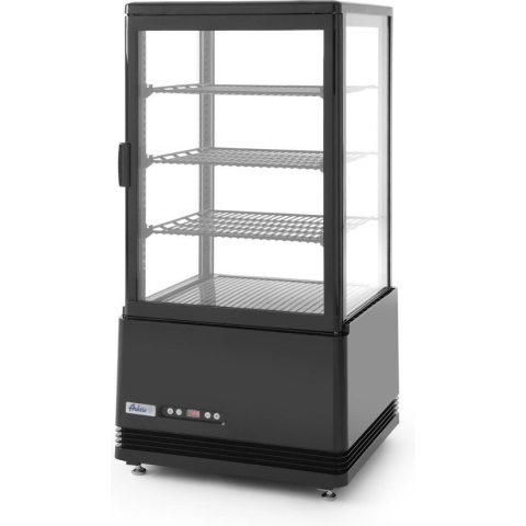 Arktic Koelvitrine Tafelmodel - Professionele Buffetvitrine - Horeca Koelkast Glazen Deur - 68 Liter - Zwart