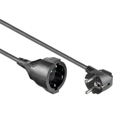 Allteq - Verlengkabel - Zwart - 15 meter