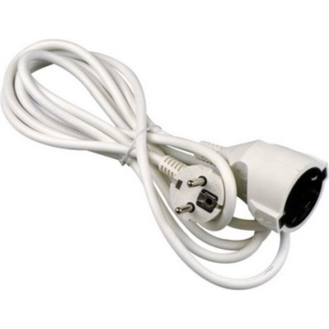 VB Extend Verlengsnoer - Verlengkabel met Randaarde - Lengte Snoer 2 meter - 3 x 1.0 mm² - Wit