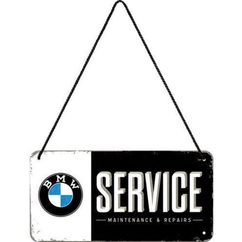 BMW Service Metalen wandbord 10x20 cm