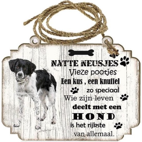 Spreukenbordje hond: Friese Stabij