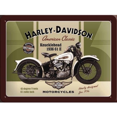 Nostalgic Art Tin Sign Harley-Davidson Knucklehead (15 X 20 Cm)