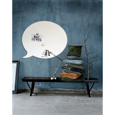 Wonderwall Whiteboard - Magneetbord Tekstballon XL wit - 80 x 95 cm