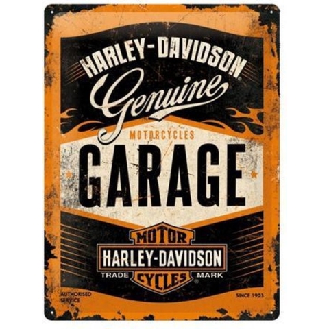 Wandbord - Harley-Davidson Garage -15x20cm-
