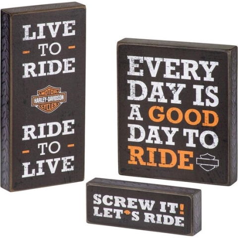 Harley-Davidson Pub Sign Trio