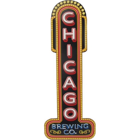 Signs-USA Chicago - Retro Wandbord - Metaal - 60x22,5 cm