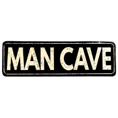 Signs-USA - Man Cave - 40 x 12 cm - retro wandbord - metaal
