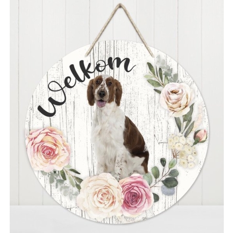 Welkom - Welsh Springer Spaniel | Muurdecoratie - Bordje Hond