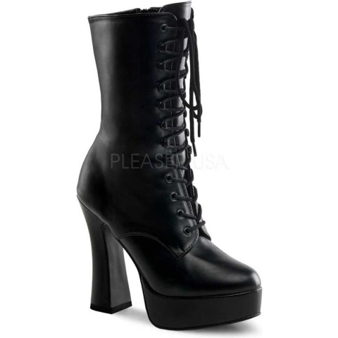 Pleaser Plateau Laarzen -38 Shoes- ELECTRA-1020 US 8 Zwart