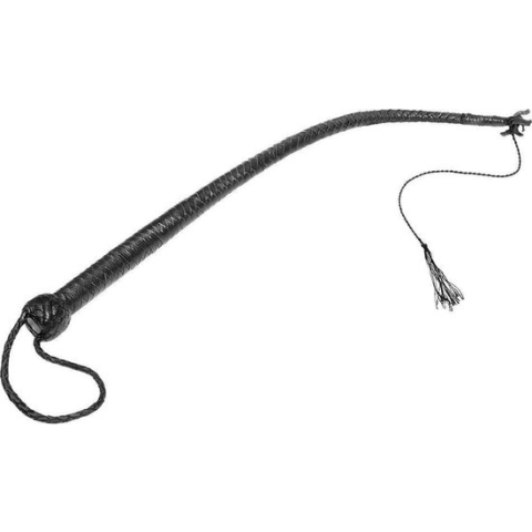 Lederen Single Tail Zweep  – 60 cm – zwart