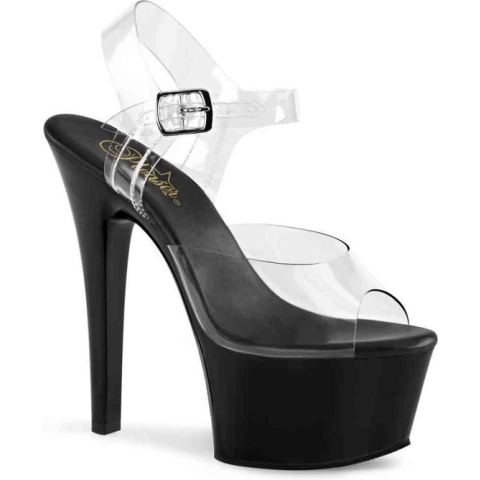 EU 41,5 = US 11 | ASPIRE-608 | 6 Heel, 2 1/4 PF Vegan Friendly Ankle Strap Sandal