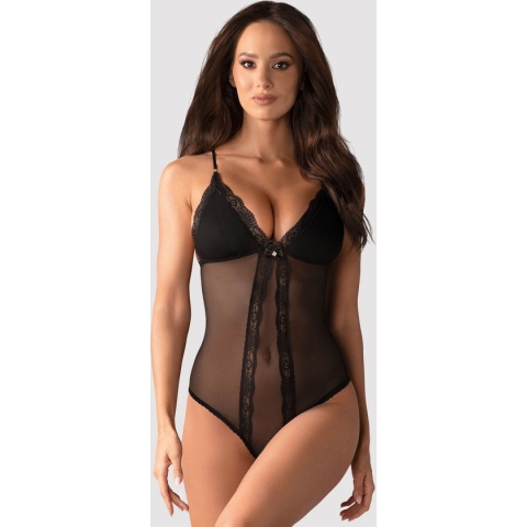 Obsessive Open kruis body - Erotische Body - Maat L/XL - Zwart