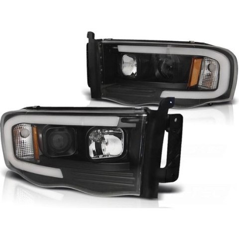 Koplampen met parkeerlicht DODGE RAM 02-06 ZWART