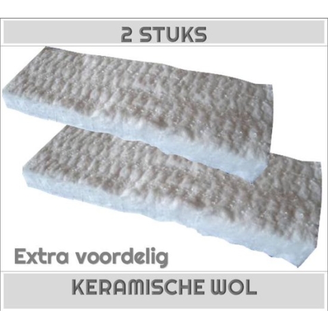 2 stuks keramische wol 30 x 10 x 1 CM