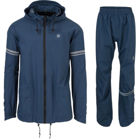 AGU Original Regenpak Essential - Blauw - XL - Dames & Heren - Waterdicht & Ademend