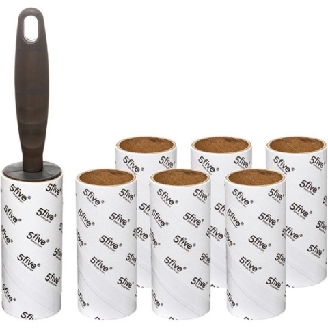 Kleefroller voordeelverpakking 1 roller + 6 extra navul rollers - Kattenroller - Haarroller - Haarverwijderaar