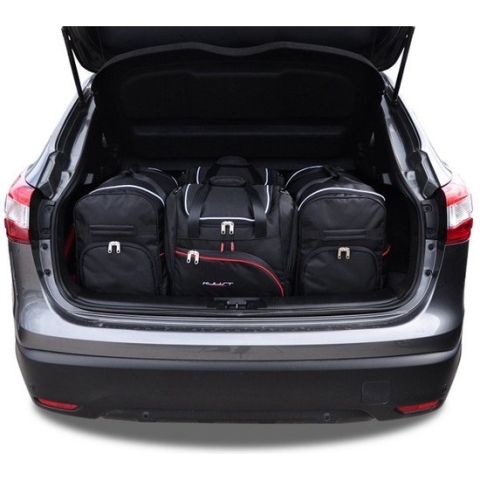 Nissan Qashqai 2014-2020 4-delig Bespoke Reistassen Auto Interieur Kofferbak Organizer Accessoires