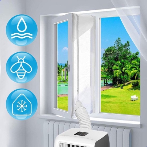 Wcomfort - Raamafdichtingskit mobiele airco - Tegen insecten - 400 cm
