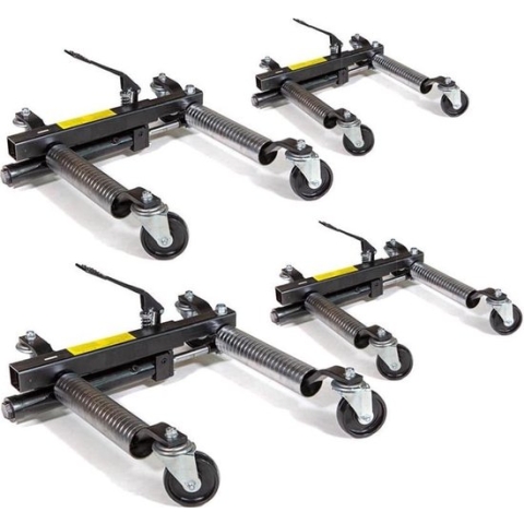 Datona® Automovers hydraulisch 4 stuks - Zwart