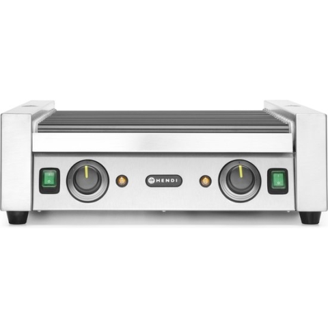 Hendi Worstenroller Grill - 11 Rollers - Hotdog Machine - Professionele Worstenwarmer - 230V / 1180W - 52x47,7x(H)17,5cm