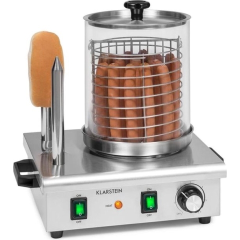 Klarstein Pro Worstfabriek hotdog maker 30-100°C glas roestvrij staal