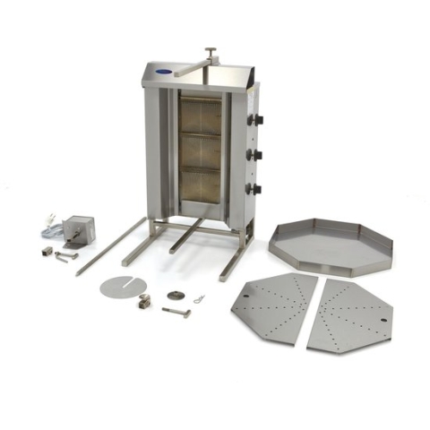 Shoarma Grill - 3 Branders - 30 Kg Vlees - Gas