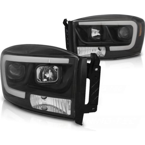 Koplampen met parkeerlicht DODGE RAM 06-08 ZWART