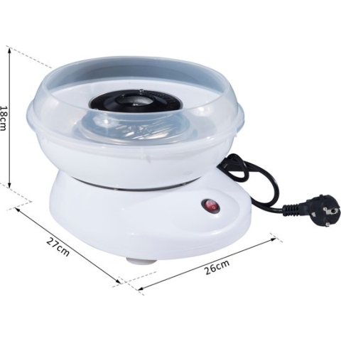 HOMCOM Suikerspinmachine suikerspin machine suikerspinapparaat 3 kleuren UC-8DGE-A6QM