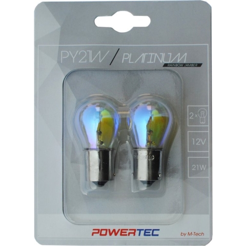 Powertec PY21W / BAU15s 12V - Platinum Rainbow - Set