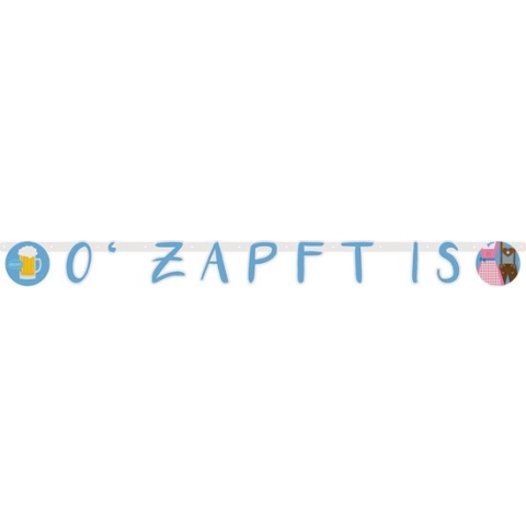 Amscan Letterslinger O'zapft Is 125 X 12 Cm Papier Blauw