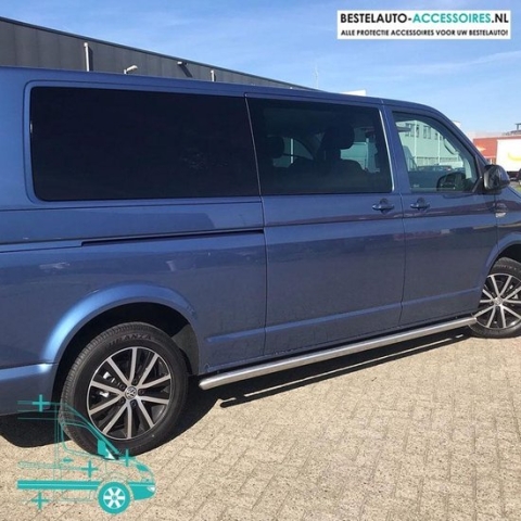 VW Multivan T7 sidebars RVS | G-Serie | VW T7 2022+ | L1 Zijde Glans Zwart