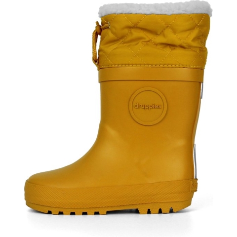 Druppies Winterlaarzen Dames - Regenlaarzen Gevoerd - Geel - Maat 40