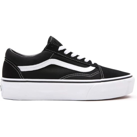 Vans Old Skool Sneakers - Unisex - Platform - Zwart/Wit - Maat 39