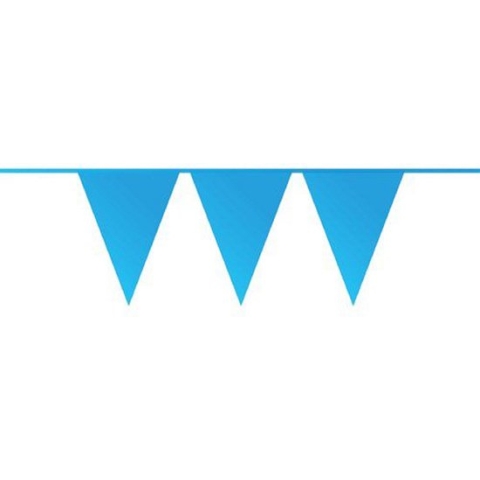 Vlaggenlijn - blauw - 10 meter - kunststof - slingers