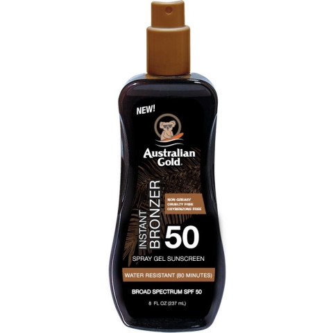 Australian Gold SPF 50 Spray Gel Zonnebrand met Bronzer - 237 ml