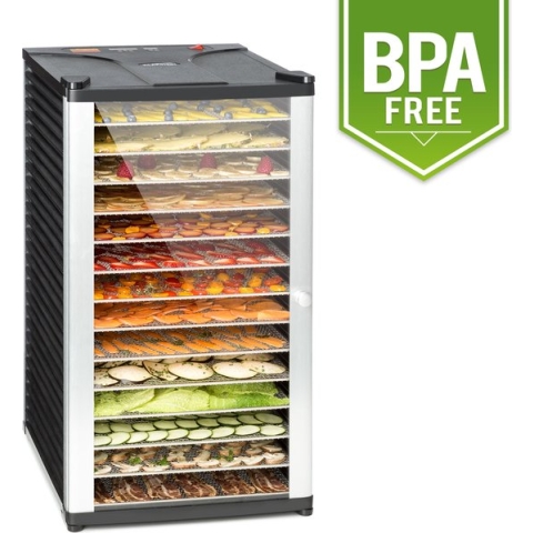 Fruit Jerky 14 voedseldroger 1000W 14 rvs etages zwart