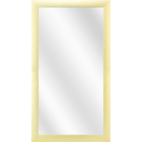 Spiegel met Brede Aluminium Lijst - Goud Geschuurd - 20x50 cm