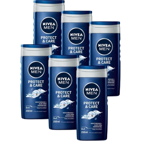 NIVEA MEN Protect & Care - 6 x 250 ml - Voordeelverpakking - Douchegel