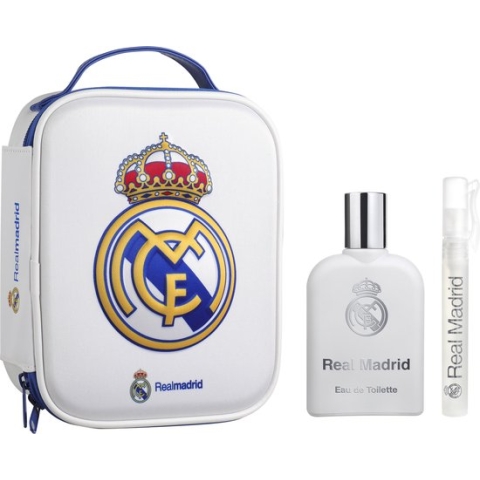Real Madrid Geschenkset - Eau de Toilette 100 ml & Parfumpen - Met Toilettas