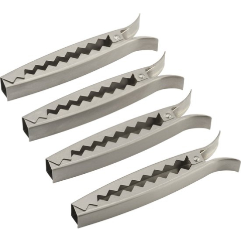 Landmann Groenten clips - Set van 4 stuks - Roestvrijstaal - Groente clips - Rvs