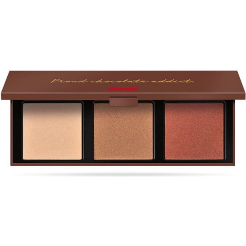 Pupa Milano - Zero Calorie Chocolate Highlighting Face Palette - 002 Caramel Chocolate