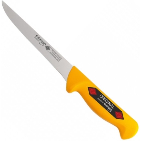 Eikaso Solingen Uitbeenmes - Recht - Geel - Lemmet 16 cm - Stijf