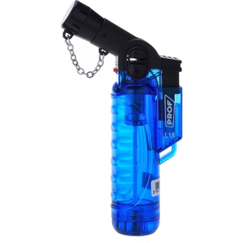 Prof Turbo Hervulbare Aansteker - Vuurwerk Aansteker - Gasbrander - Gasaansteker - BBQ - Windproof - Blauw