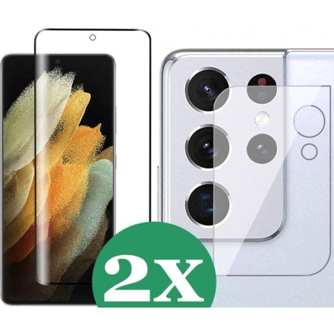 2x Screenprotector geschikt voor Samsung Galaxy S21 Ultra - 2x Camera Screen Protector