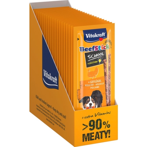 Vitakraft Beefstick School - Hondensnacks - Gevogelte en Rund - 20 x 20 g